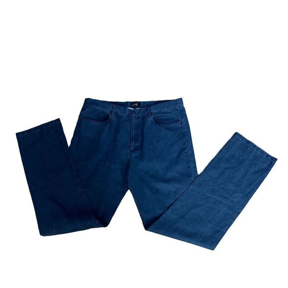 APC  Standard Jeans High-rise straight-leg jeans in thin blue denim Size 36 - Picture 6 of 9